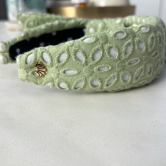 LELE SADOUGHI Sage Eyelet Holly Bow Headband main image 6